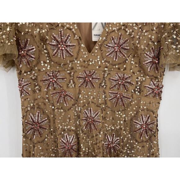 ZARA WOMAN Gold Sequin Dress Special Edition Small Party Formal Wedding NWT - Picture 6 of 16